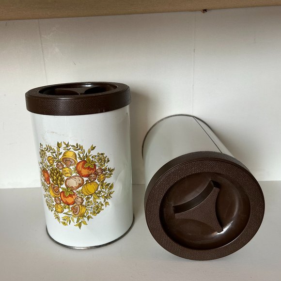 Ballonoff Vintage Tin Spice of Life Canisters x 2 - Picture 2 of 5